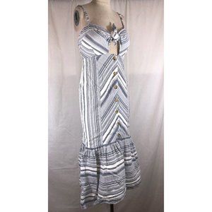 Red Carter Madelyn Striped Blue White Midi Dress